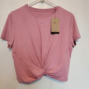 Nike Women's Pink Twist Knot Top